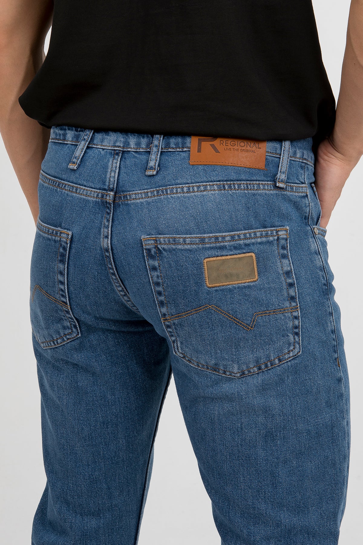 Erkek Regular Fit Mavi Kot Pantolon — Regional