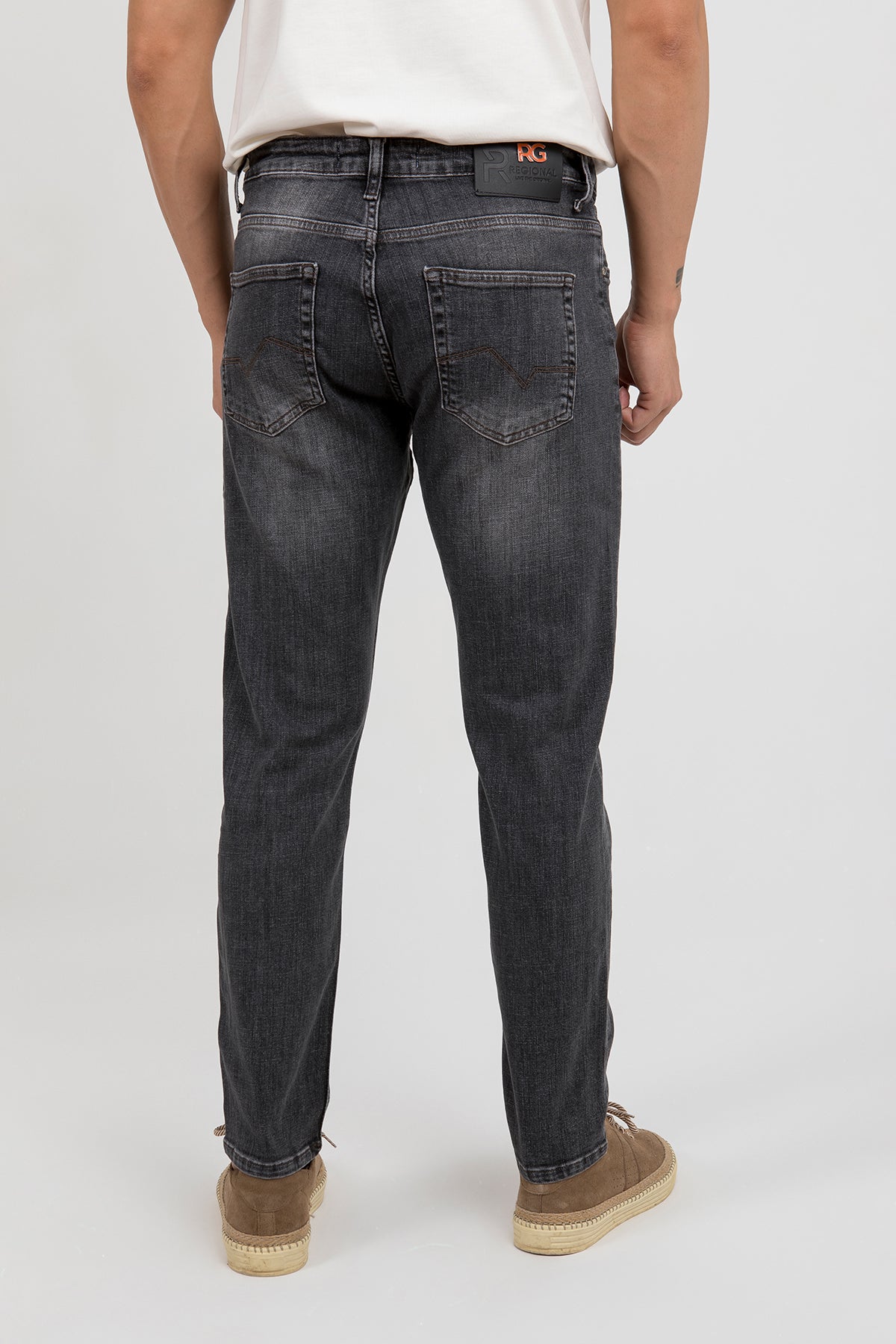 Erkek Slim Fit Gri Kot Pantolon — Regional