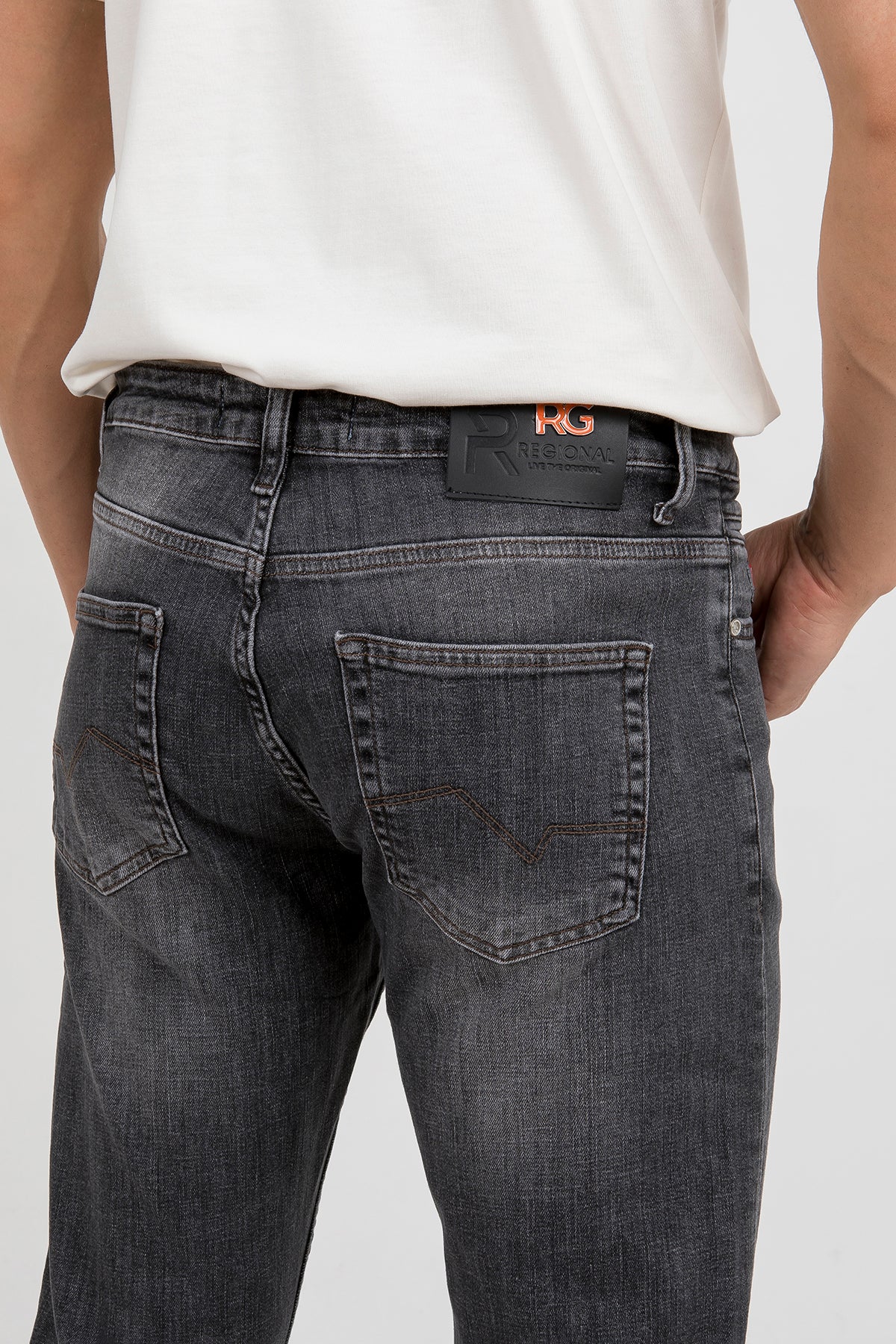 Erkek Slim Fit Gri Kot Pantolon — Regional