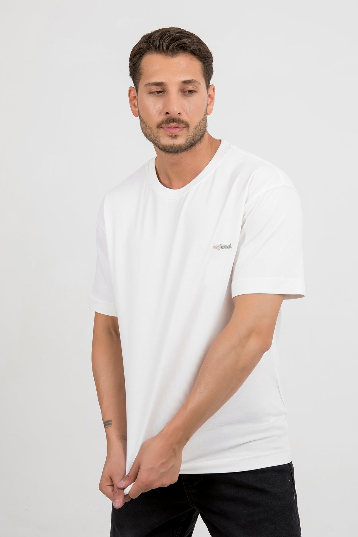 Regional Yumuşak Dokulu Çift Renk T-Shirt