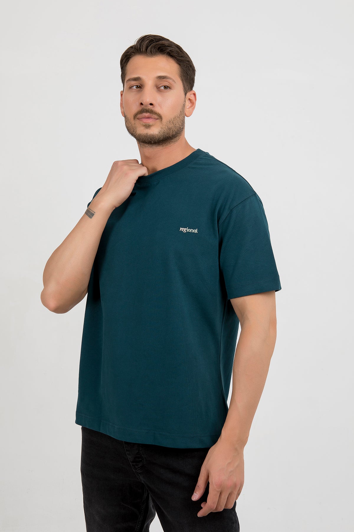 Regional Yumuşak Dokulu Çift Renk T-Shirt