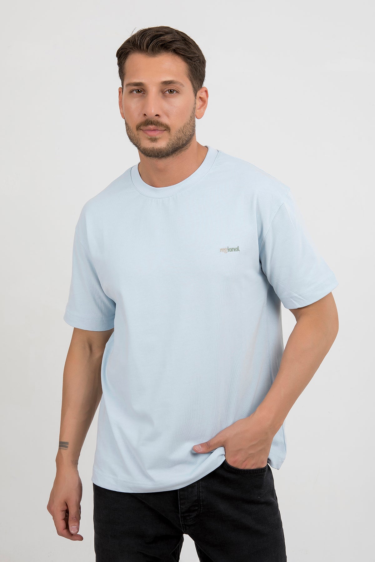 Regional Yumuşak Dokulu Çift Renk T-Shirt