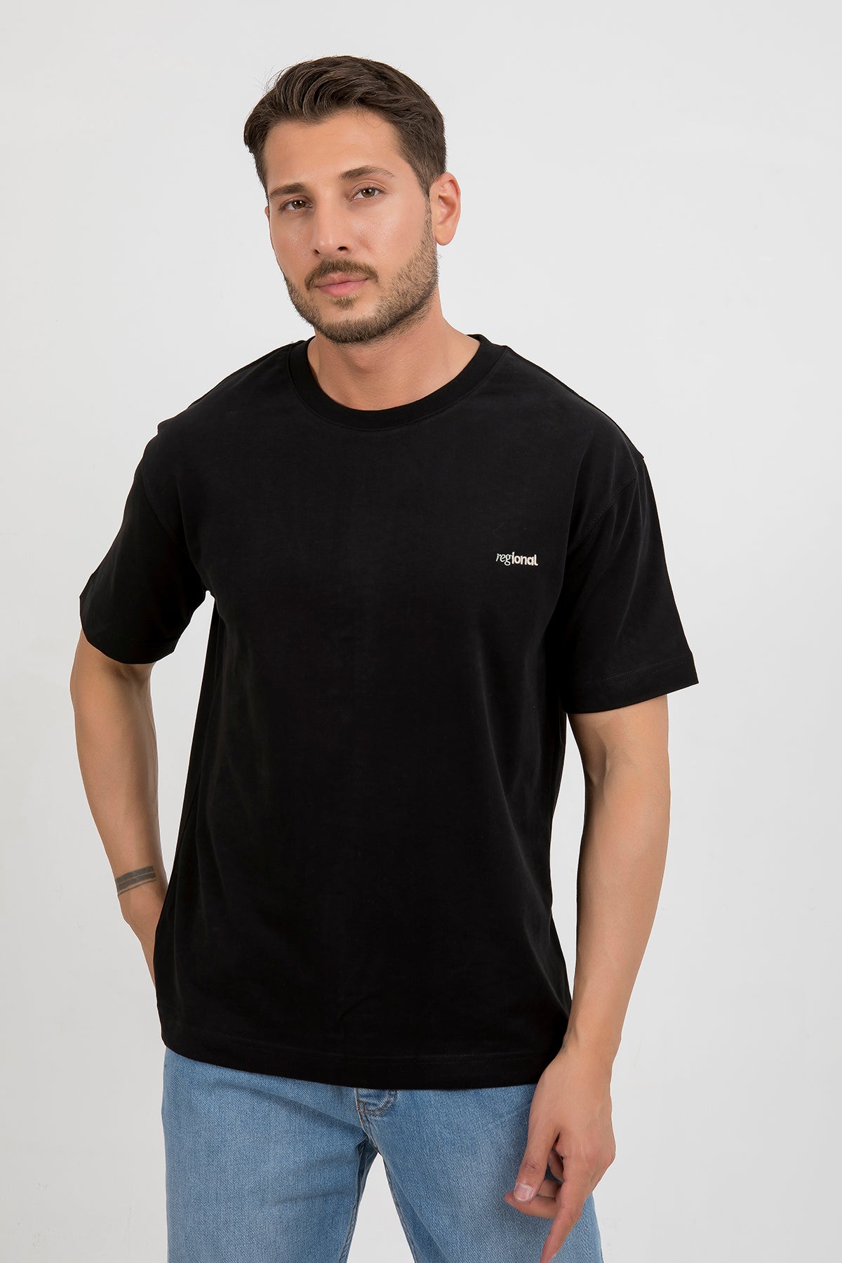 Regional Yumuşak Dokulu Çift Renk T-Shirt