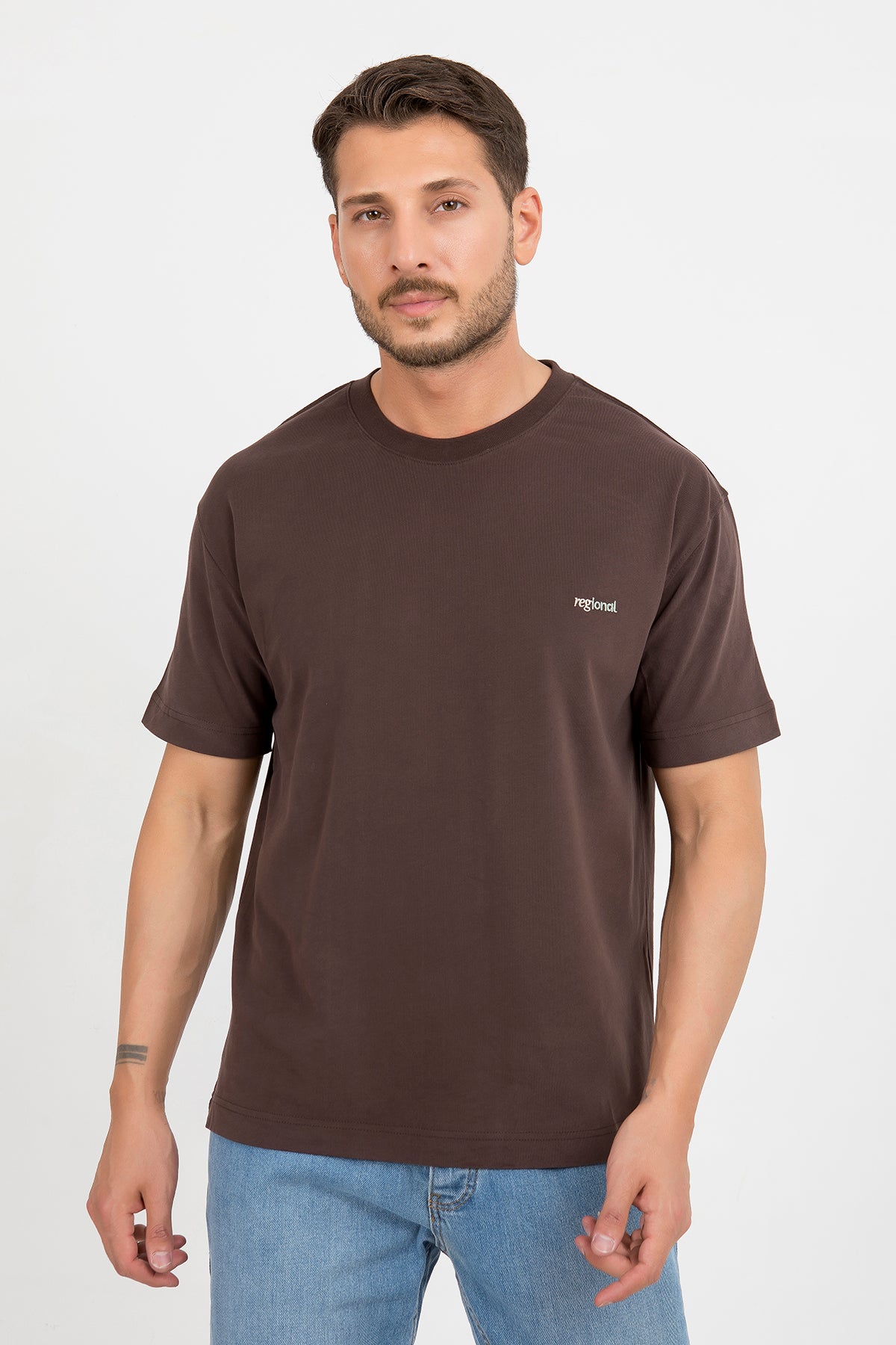 Regional Yumuşak Dokulu Çift Renk T-Shirt