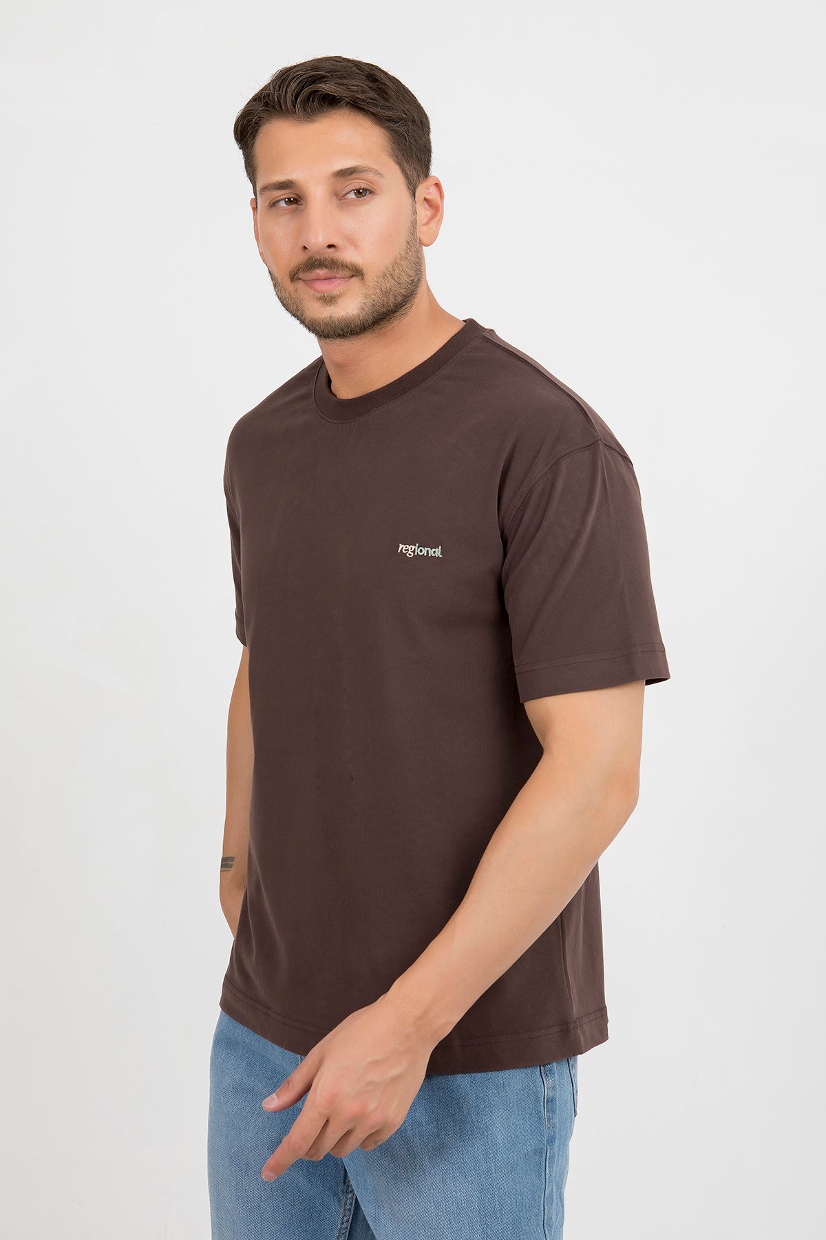 Regional Yumuşak Dokulu Çift Renk T-Shirt