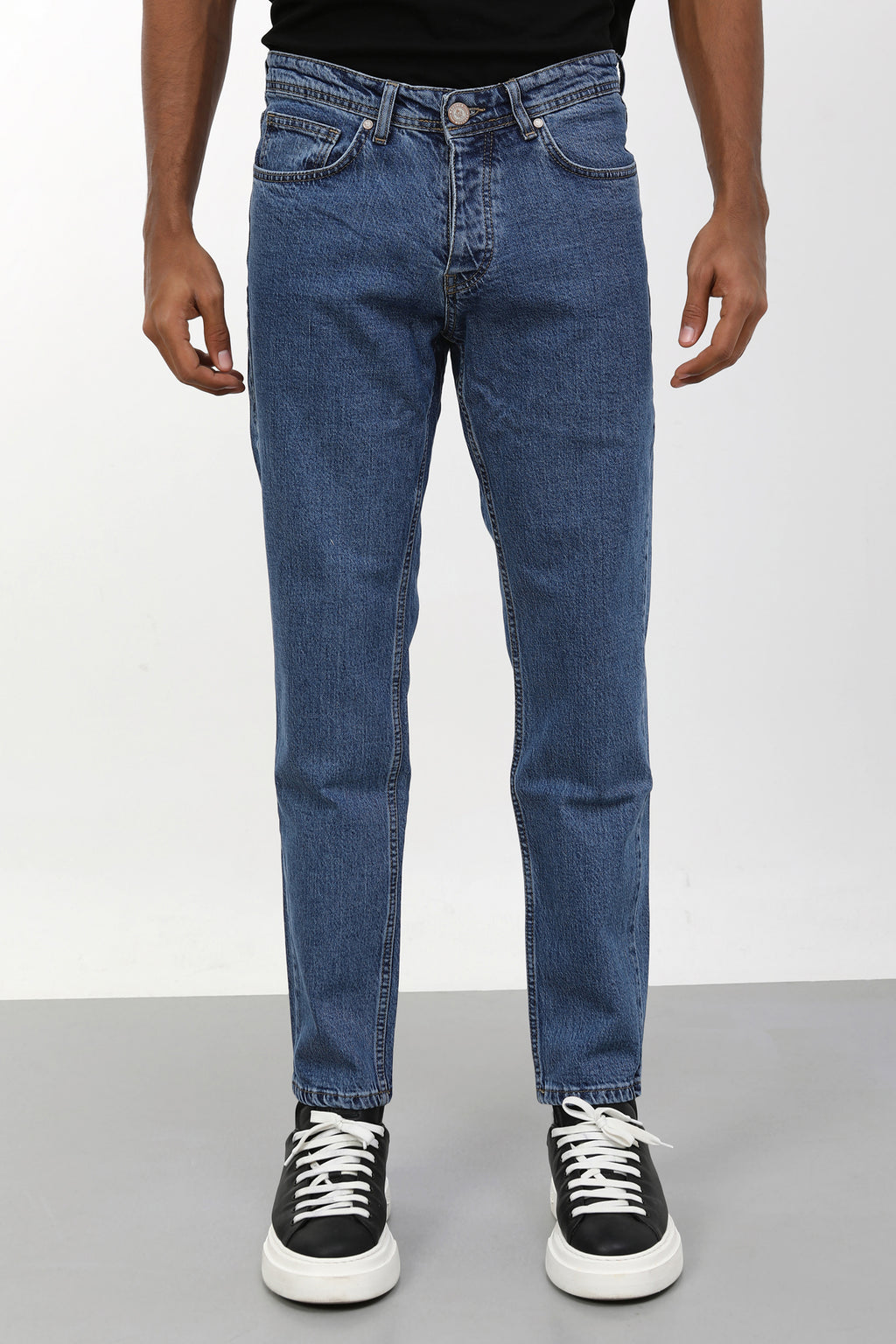 Woucher Slim Fit Orta Mavi Denim Jean Pantolon