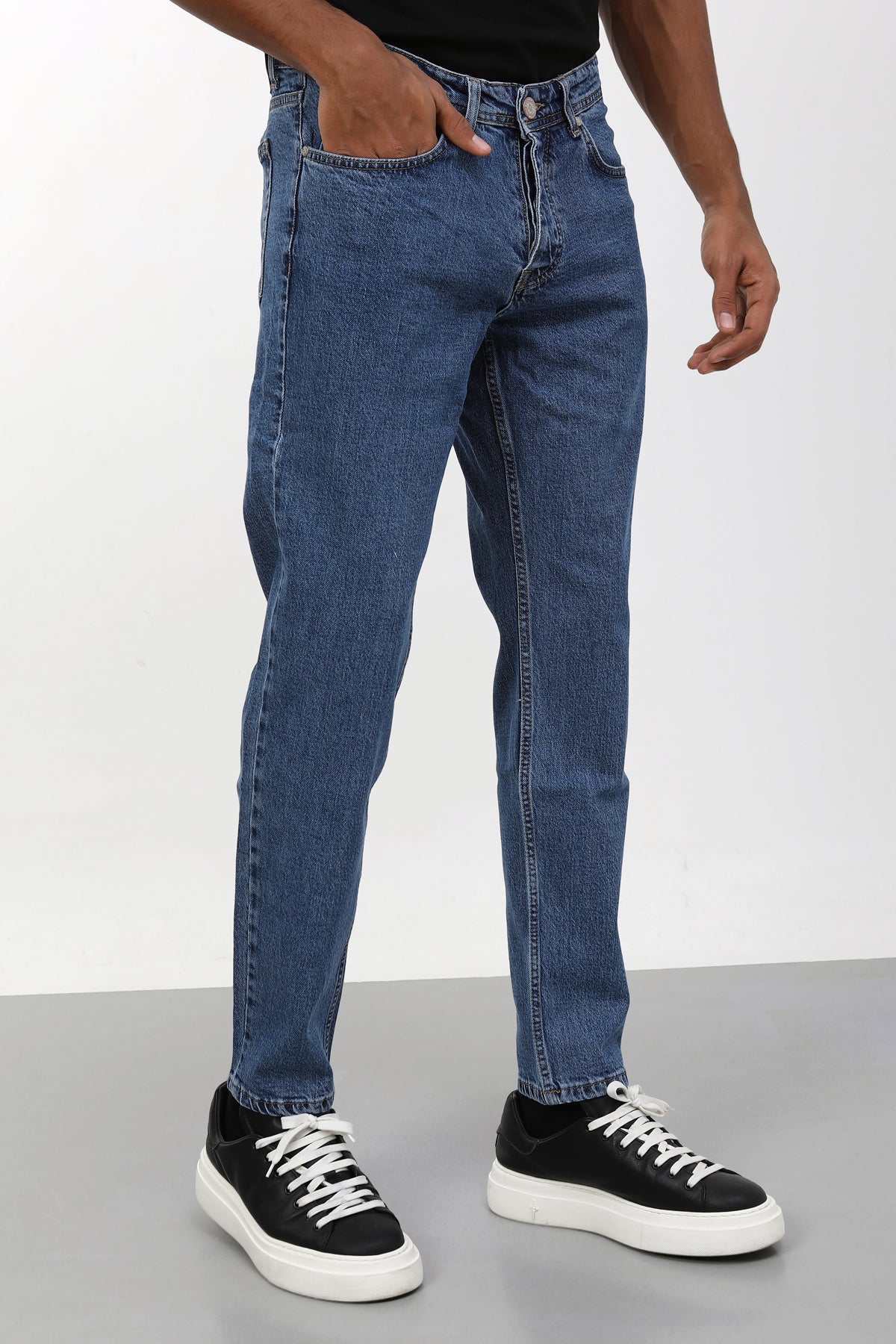 Woucher Slim Fit Orta Mavi Denim Jean Pantolon