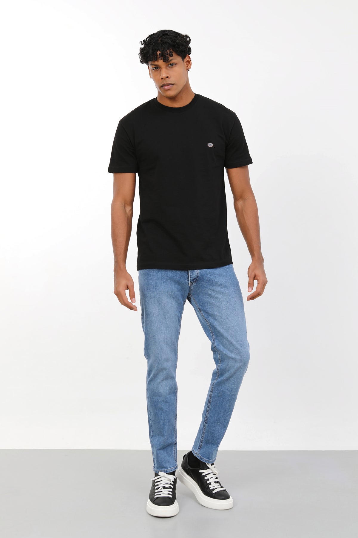 Erkek slim fit açık mavi kot pantolon