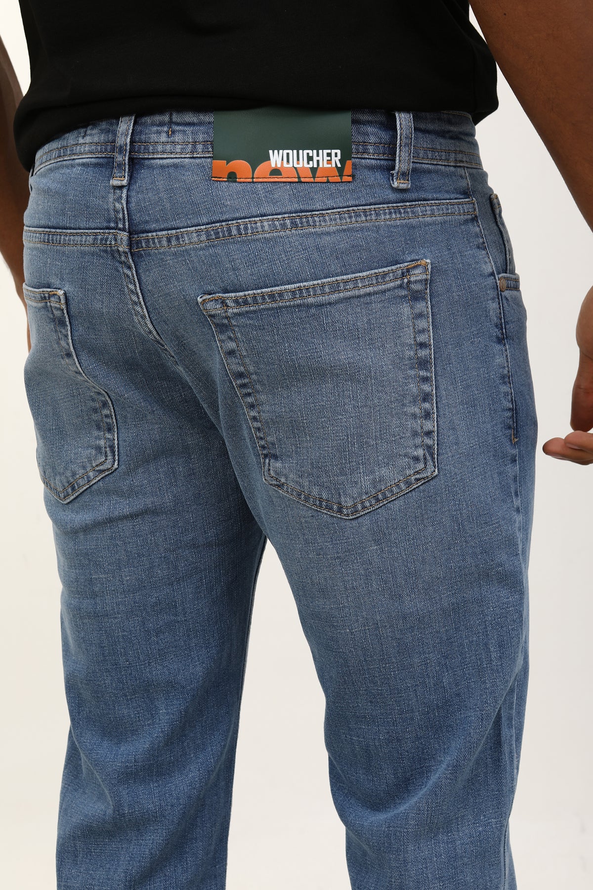Erkek slim fit açık mavi kot pantolon