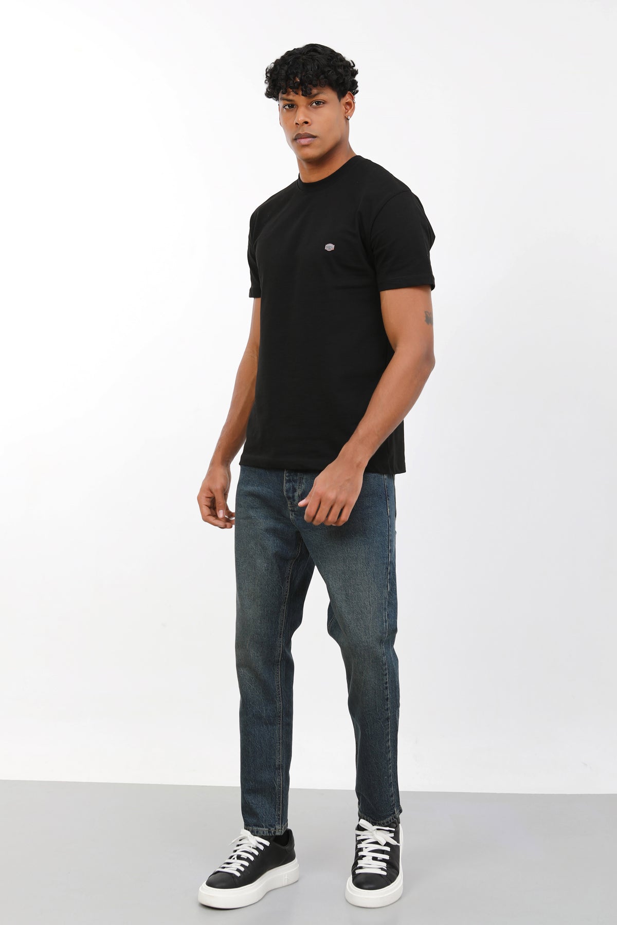 Erkek slim fit füme yıkamalı kot pantolon