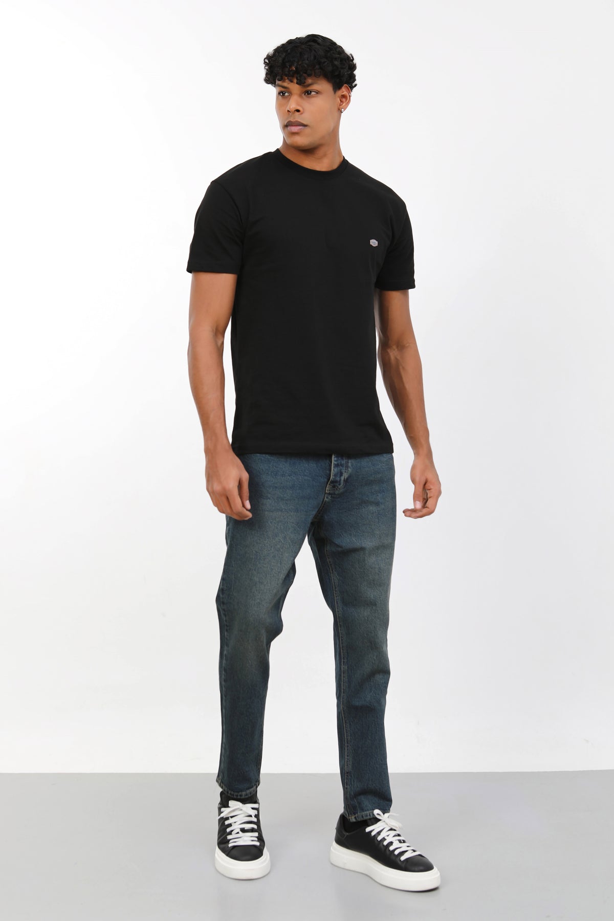 Erkek slim fit füme yıkamalı kot pantolon