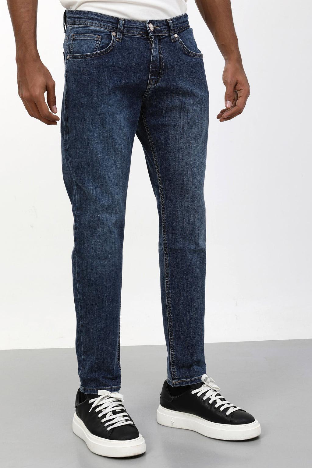 Woucher Slim Fit Erkek Jean Pantolon – Koyu Mavi